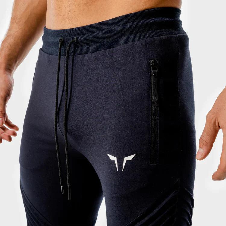 Joggingbuxur - íþróttaföt - herra - karlar - íþróttafatnaður - æfingaföt - æfingafatnaður - ræktarföt - ræktarfatnaður - world - class - bláar - SQUATWOLF - Ludus.is