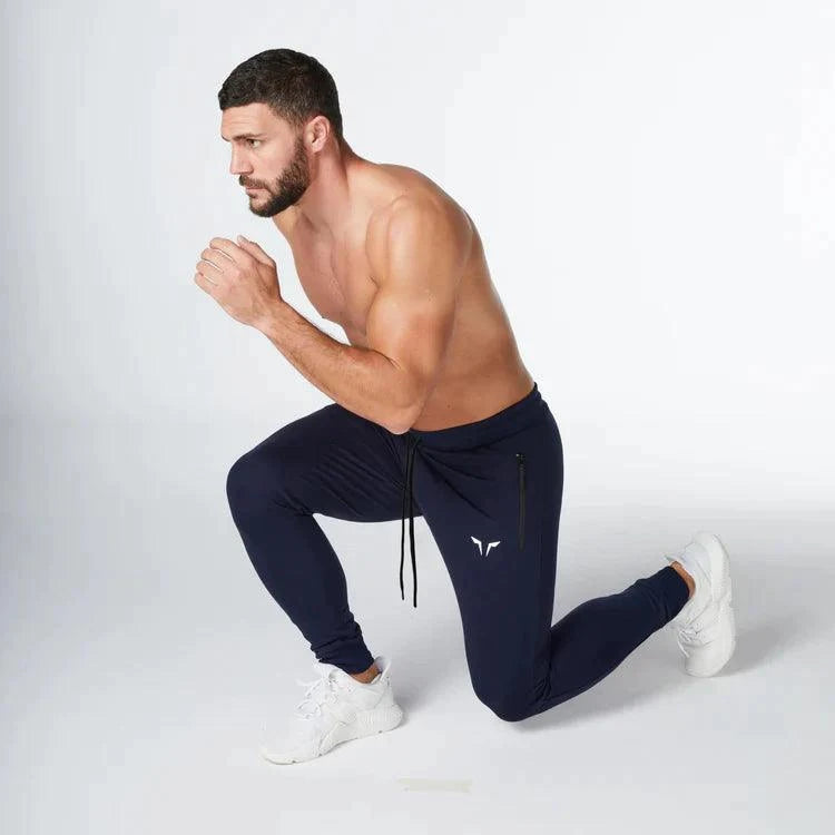 Joggingbuxur - herra - karlar - íþróttaföt - íþróttafatnaður - æfingaföt - æfingafatnaður - ræktarföt - ræktarfatnaður - world - class - SQUATWOLF - íþróttavöruverslun - Ludus.is - bláar - navy