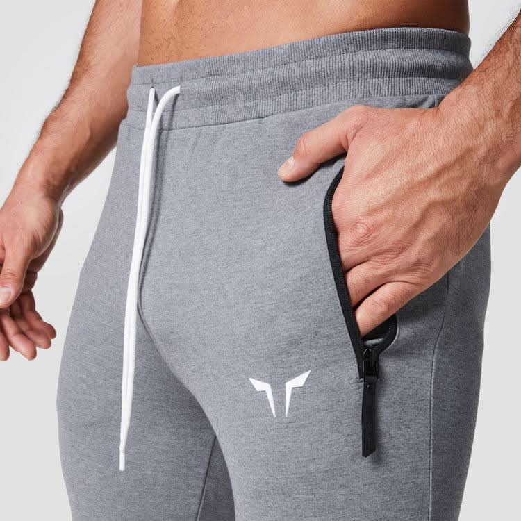 Joggingbuxur - karlar - herra - íþróttaföt - íþróttafatnaður - æfingaföt - æfingafatnaður - ræktarföt - ræktarfatnaður - world - class - SQUATWOLF - íþróttavöruverslun - Ludus.is - gráar - grey