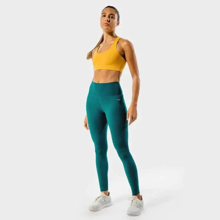 Leggings-konur-leggings-uppháar-í-mittið-íþróttaföt-íþróttafatnaður-æfingaföt-æfingafatnaður-ræktarföt-blágrænar-Core-Agile-leggings#litur-color_teal