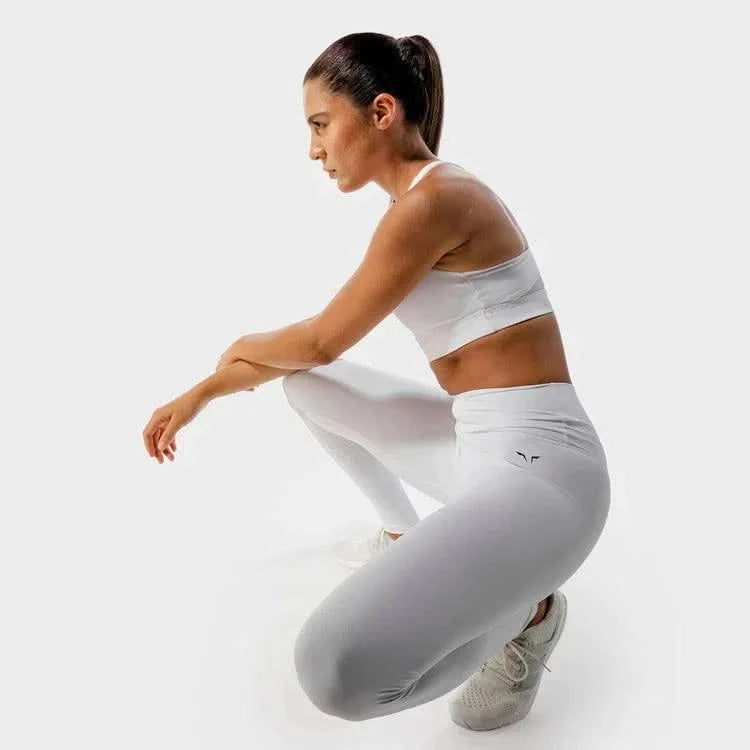 Leggings-konur-leggings-uppháar-í-mittið-íþróttaföt-íþróttafatnaður-æfingaföt-æfingafatnaður-ræktarföt-hvitar-Core-Agile-leggings