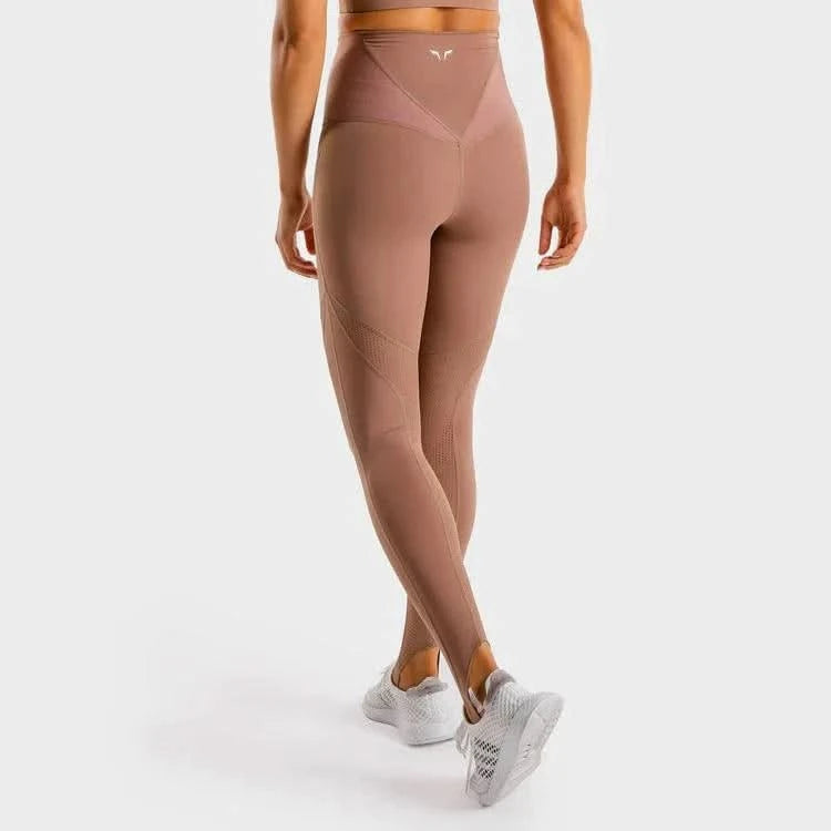 Leggings-konur-leggings-uppháar-í-mittið-íþróttaföt-íþróttafatnaður-æfingaföt-æfingafatnaður-ræktarföt- bleikar - leggings - SQUATWOLF - Ludus.is - íþróttavöruverslun