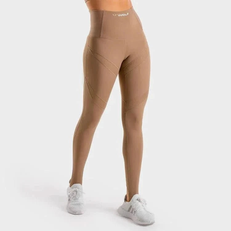 Leggings-konur-leggings-uppháar-í-mittið-íþróttaföt-íþróttafatnaður-æfingaföt-æfingafatnaður-ræktarföt- bleikar - leggings - SQUATWOLF - Ludus.is - íþróttavöruverslun