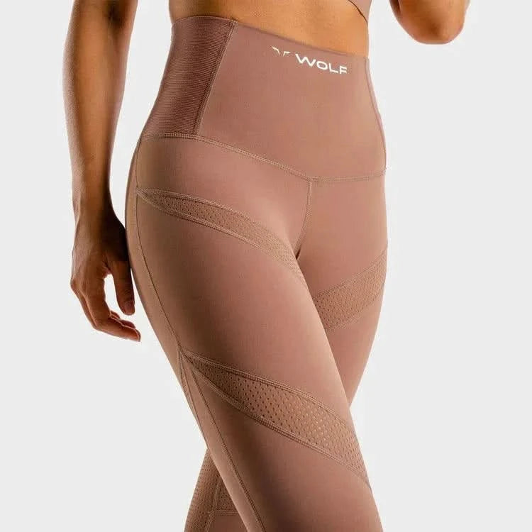 Leggings-konur-leggings-uppháar-í-mittið-íþróttaföt-íþróttafatnaður-æfingaföt-æfingafatnaður-ræktarföt- bleikar - leggings - SQUATWOLF - Ludus.is - íþróttavöruverslun