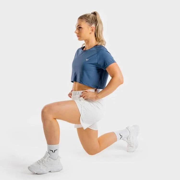 Sokkar - Íþróttasokkar - konur - karlar - íþróttaföt - íþróttafatnaður - æfingaföt - æfingafatnaður - ræktarföt - Squat Wolf - SQUATWOLF - Ludus.is - Core - hvítir íþróttasokkar -100% bómull#litur-color_white