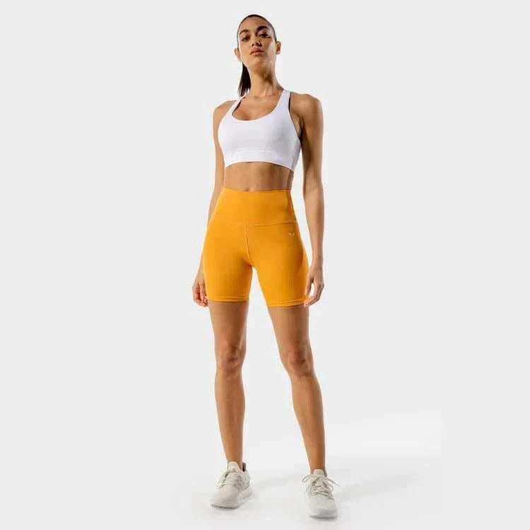 Stuttbuxur - konur - kvenna - dömur - Íþróttaföt - íþróttafatnaður - Æfingaföt - Æfingafatnaður - ræktarföt - SQUATWOLF - Ludus.is - gular - Crossfit - hlaup. #litur-color_yellow