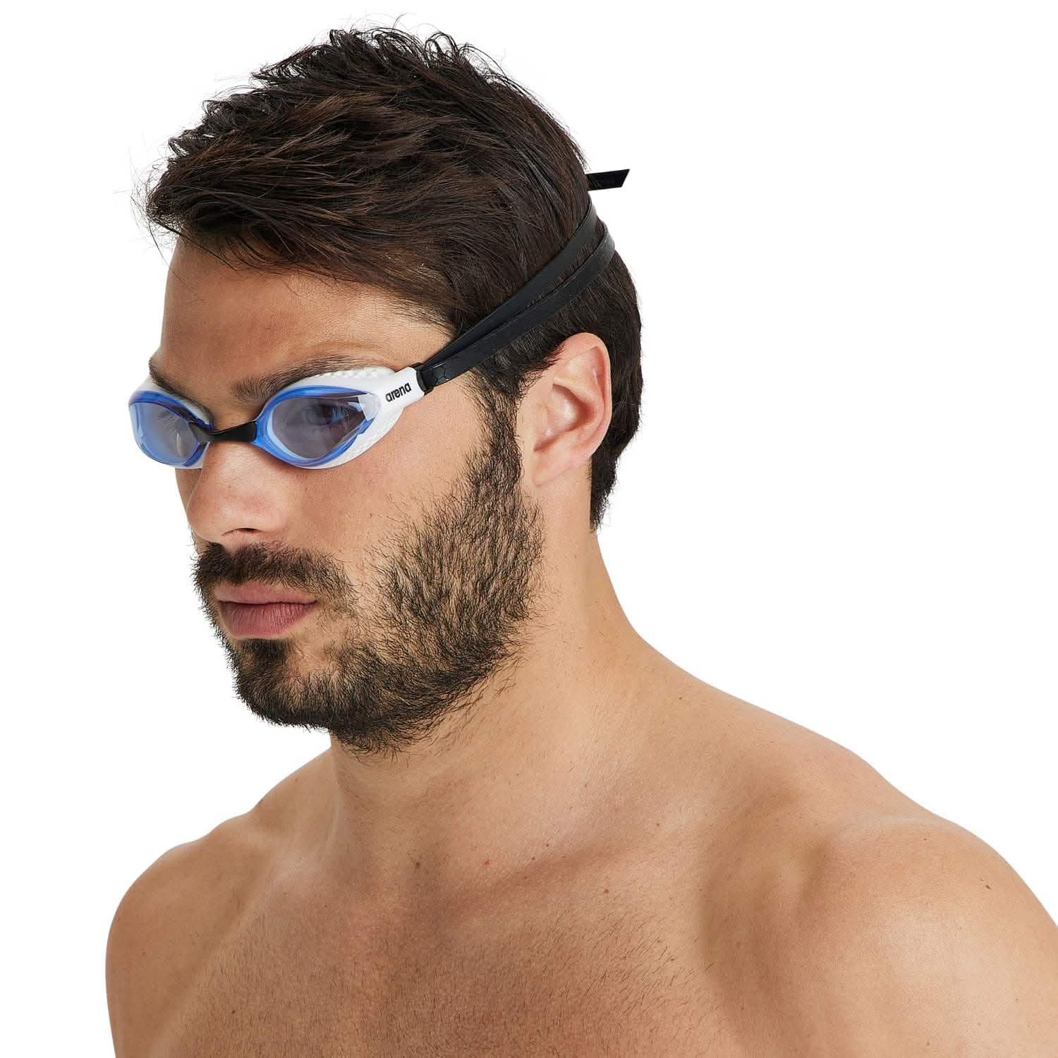 Sundgleraugu-Arena-sundvörur-unisex-konur-karlar-herrar-fullorðnir-blá-svört-hvít Ludus-Air-Speed