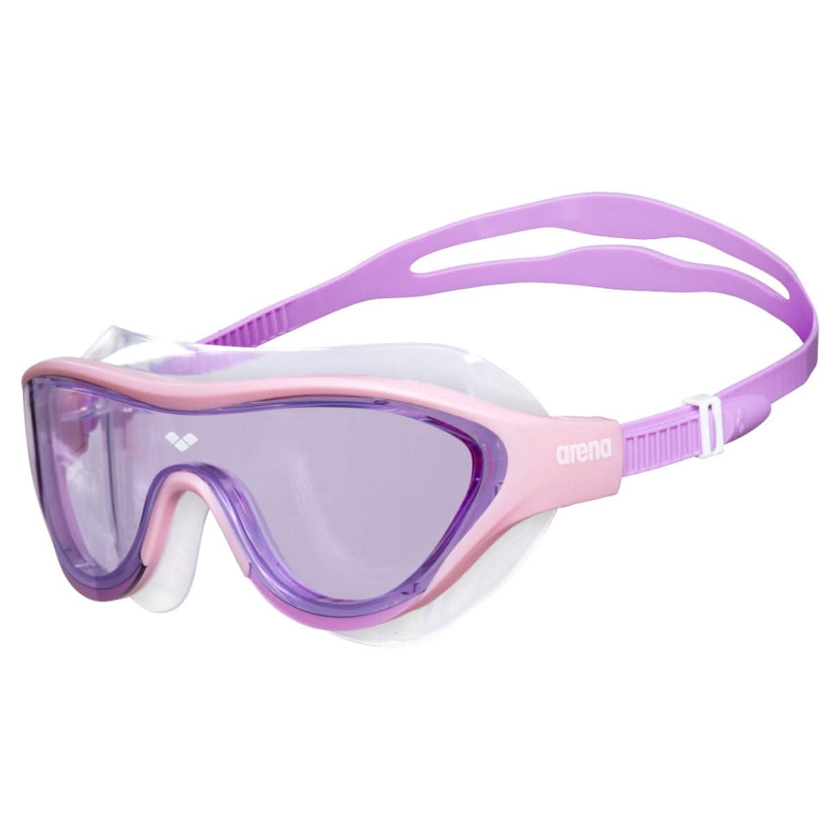 Sundgríma-börn-sundgleraugu-barna-Arena-sundvörur-Krakkasundgleraugu-bleik-krakkar-stelpur-krakkar-strákar-The-One-Mask-Swimming-gear-equipment