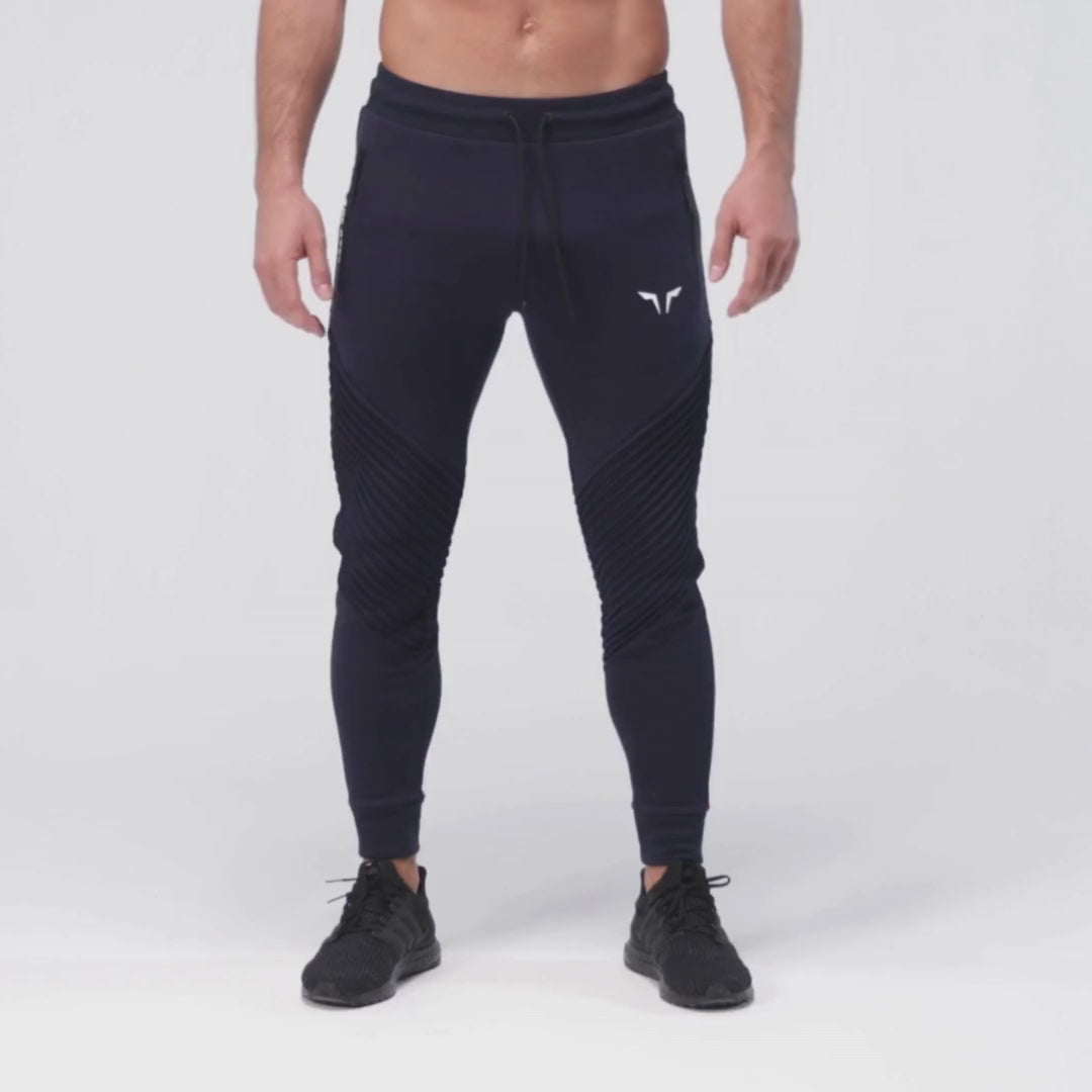 Joggingbuxur - íþróttaföt - herra - karlar - íþróttafatnaður - æfingaföt - æfingafatnaður - ræktarföt - ræktarfatnaður - world - class - bláar - SQUATWOLF - Ludus.is