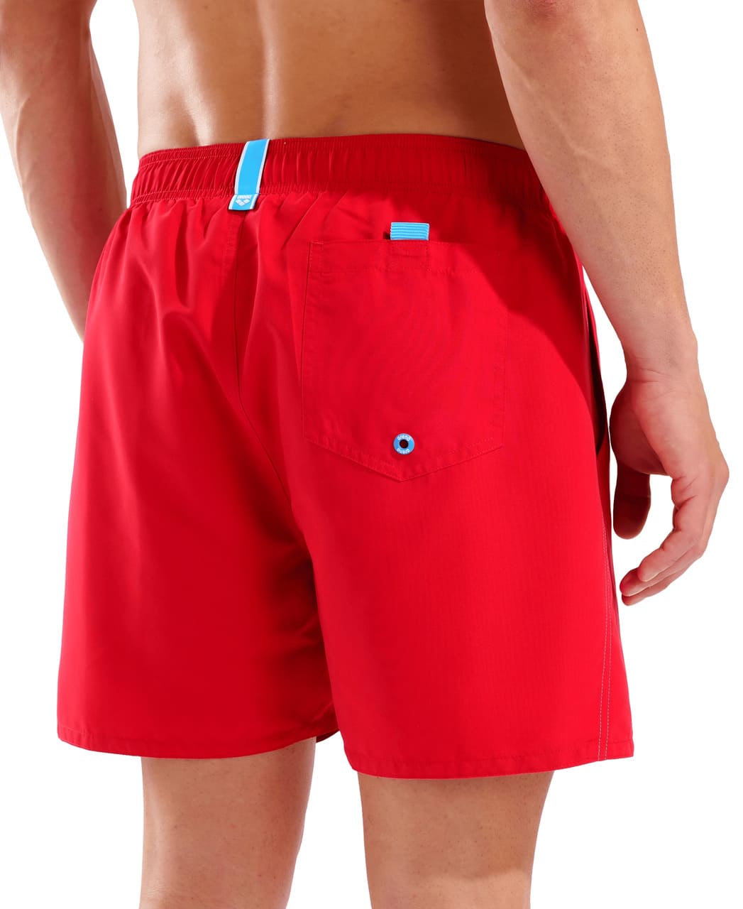 Rassvasi með frönskum rennilás á rauðum Arena Fundamentals R sundstuttbuxum