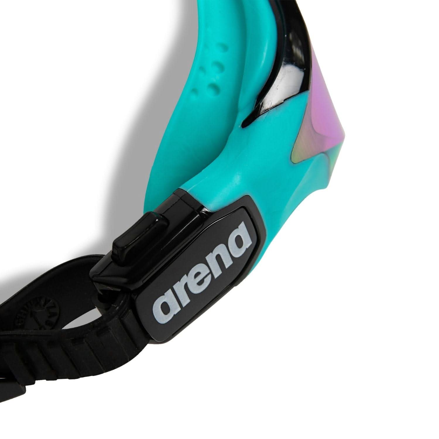 Þríþrautargleraugu-Sundgleraugu-Arena-unisex-konur-karlar-fullorðnir-svört-Cobra-Thriathlon-Swipe-Mirror