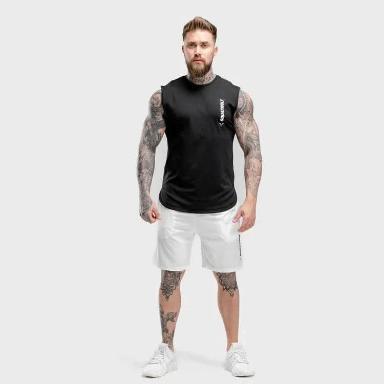 Hlýrabolur - hlýrabolir - bolir - bolur - íþróttabolir - æfingabolir - karlar -Íþróttaföt - íþróttafatnaður - herra - æfingaföt - æfingafatnaður - ræktarföt - Squat Wolf - SQUATWOLF - Ludus.is- íþróttavöruverslun - lyftingar - svartur