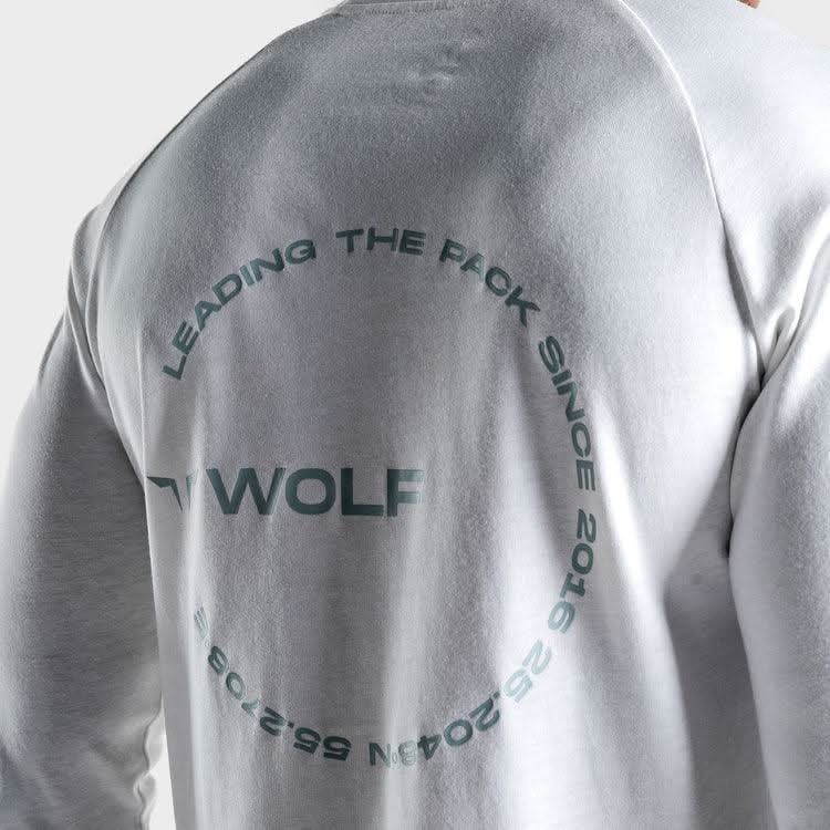 Langermabolur - langermabolir - karlar - herra - íþróttaföt - íþróttafatnaður - æfingaföt - æfingafatnaður - ræktarföt - SQUATWOLF - SQUAT - WOLF - íþróttavöruverslun - Ludus.is - vefverslun - Luxe - hvítur - Afþreyingarföt - Afþreyingarfatnaður