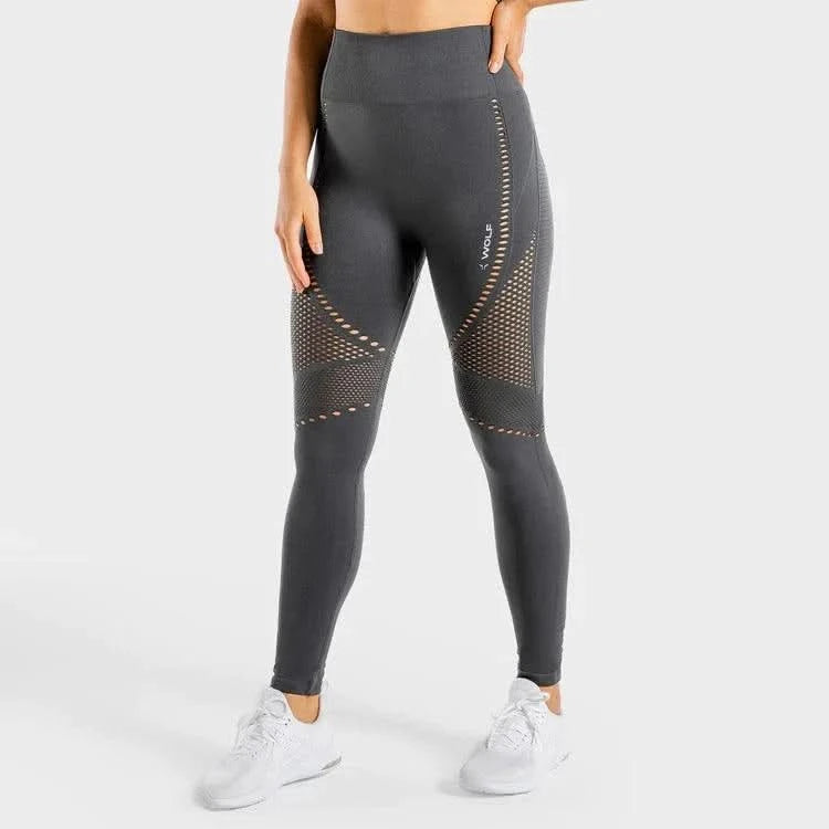 Leggings-saumlausar-konur-leggings-uppháar-í-mittið-íþróttaföt-íþróttafatnaður-æfingaföt-æfingafatnaður-ræktarföt - gráar -Squatwolf - SQUAT - WOLF - Ludus.is #litur-color_charcoal