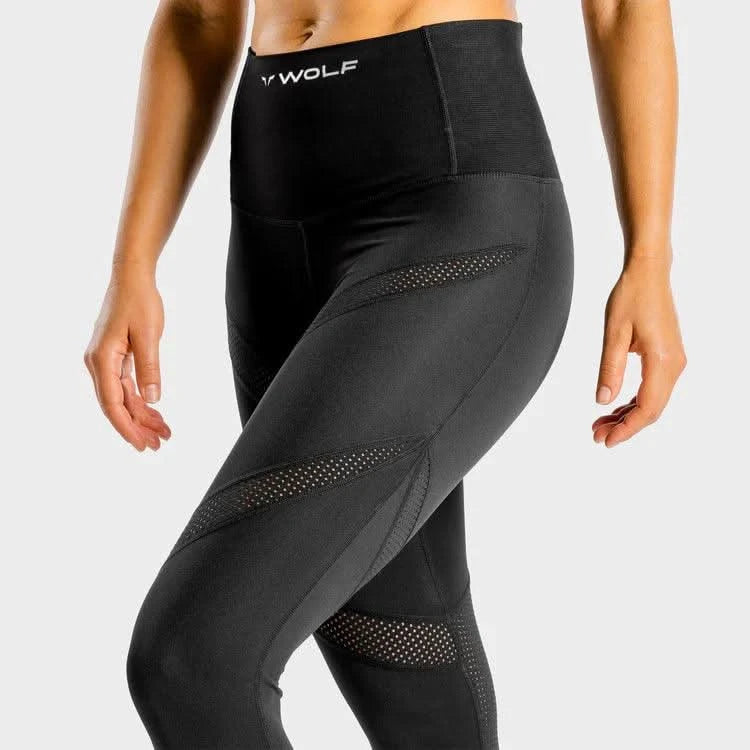 Leggings-konur-leggings-uppháar-í-mittið-íþróttaföt-íþróttafatnaður-æfingaföt-æfingafatnaður-ræktarföt- bleikar - leggings - SQUATWOLF - Ludus.is - íþróttavöruverslun