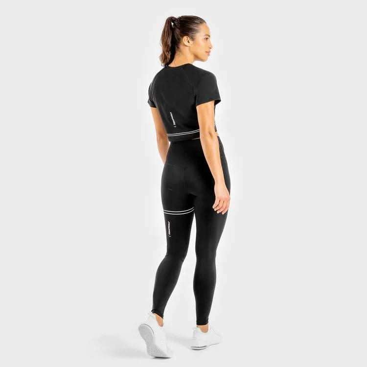 Leggings-konur-leggings-uppháar-í-mittið-íþróttaföt-íþróttafatnaður-æfingaföt-æfingafatnaður-ræktarföt-svartar-Flux-leggings-grænar-world-class-íþróttavöruverslun-Ludus.is
