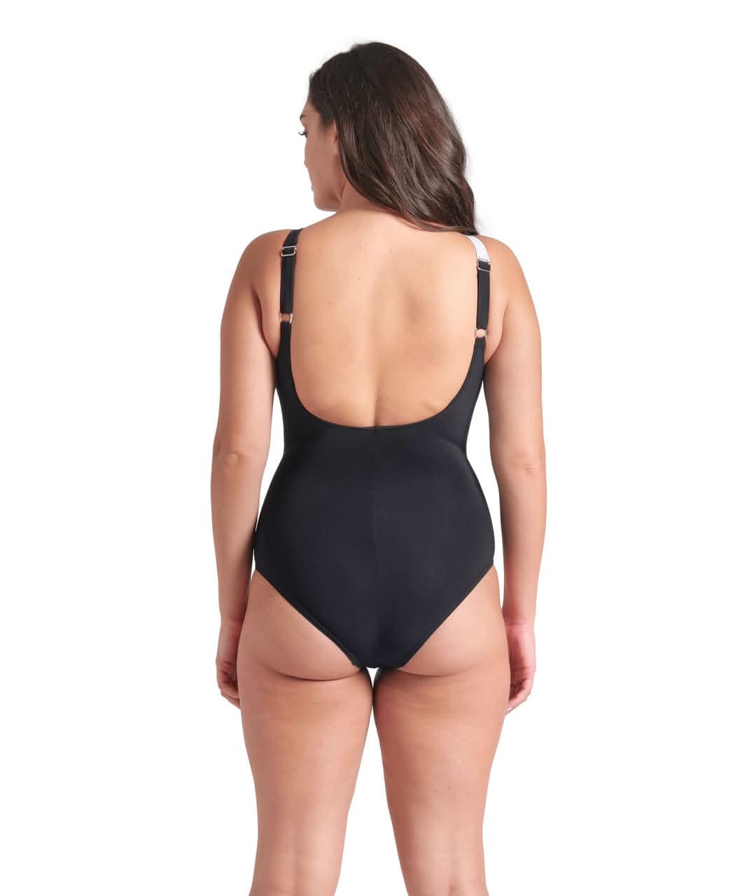 Arena-sundbolir-með-aðhaldi-sundbolur-svartur-hvítur-Liliana-sundföt-sundfatnaður-sundfataverslun-íþróttavöruverslun-Ludus.is-swimwear-Reykjavík-ísland-Iceland