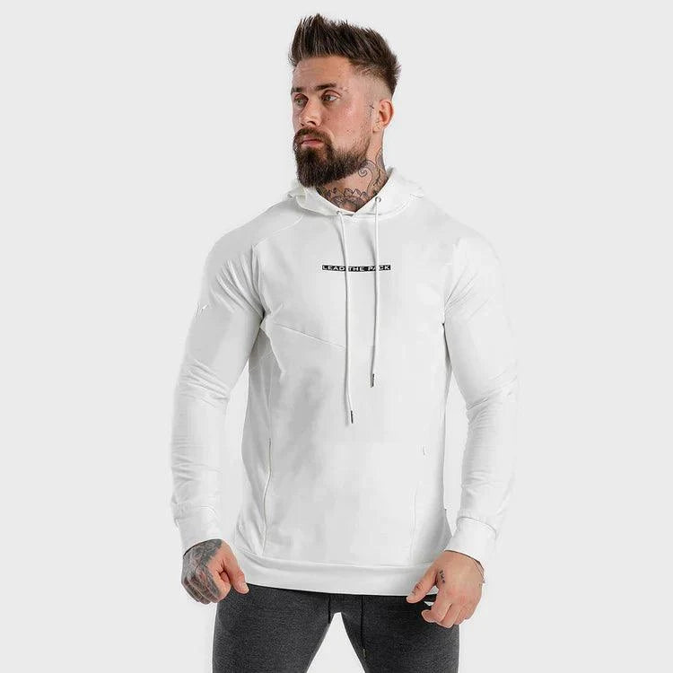 Hettupeysa - hettupeysur - herra - karlar - íþróttaföt - íþróttafatnaður - æfingaföt - æfingafatnaður - ræktarföt - SQUATWOLF - Ludus.is #litur-color_white