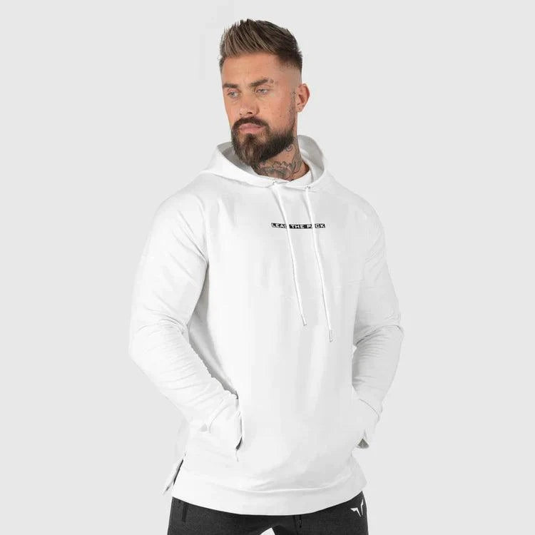 Hettupeysa - hettupeysur - herra - karlar - íþróttaföt - íþróttafatnaður - æfingaföt - æfingafatnaður - ræktarföt - SQUATWOLF - Ludus.is #litur-color_white
