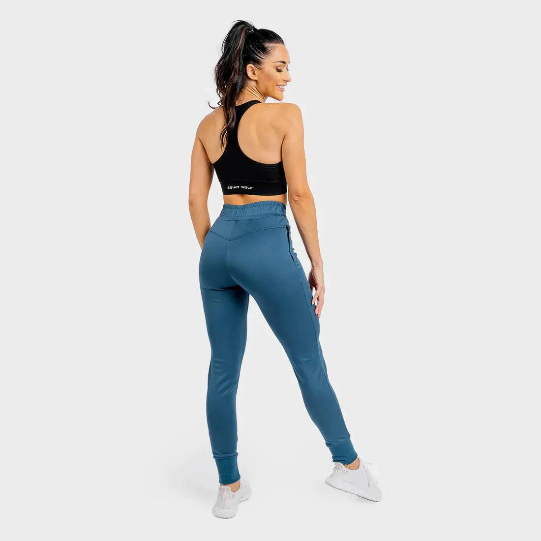 Joggingbuxur - konur - bláar - íþróttaföt - íþróttafatnaður - æfingaföt - æfingafatnaður - world class - ræktarföt - She-Wolf - Do-Knot - SQUATWOLF - Ludus