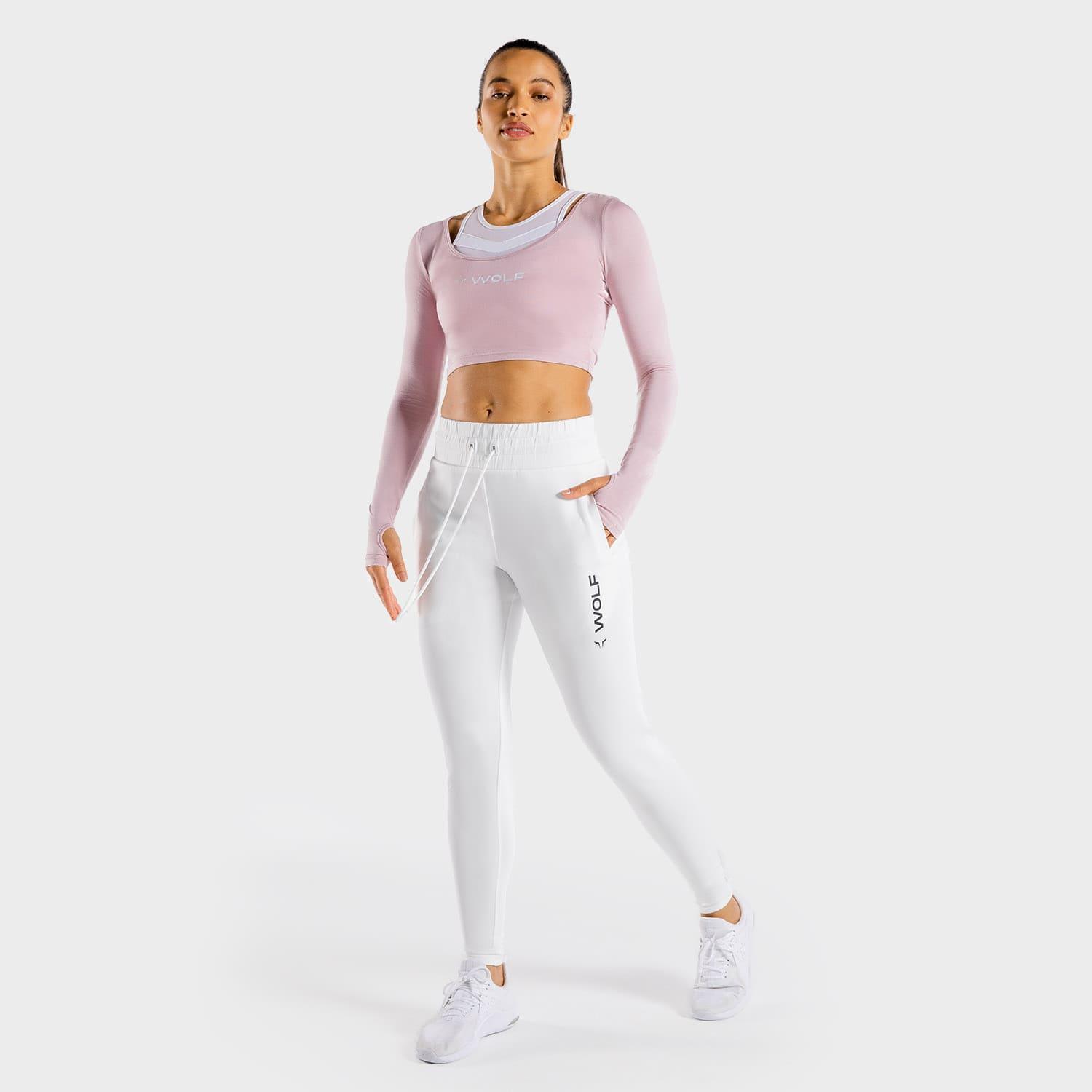 Joggingbuxur - konur - íþróttaföt - konur - íþróttafatnaður - æfingaföt - æfingafatnaður - world class - ræktarföt - Primal - hvítar - vefverslun - íþróttavöruverslun - Ludus.is - SQUATWOLF