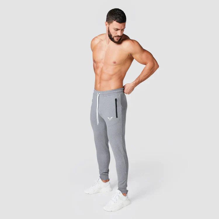 Joggingbuxur - karlar - herra - íþróttaföt - íþróttafatnaður - æfingaföt - æfingafatnaður - ræktarföt - ræktarfatnaður - world - class - SQUATWOLF - íþróttavöruverslun - Ludus.is - gráar - grey