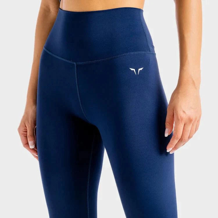 Leggings-konur-leggings-uppháar-í-mittið-íþróttaföt-íþróttafatnaður-æfingaföt-æfingafatnaður-ræktarföt-Bláar-Core-Agile-leggins