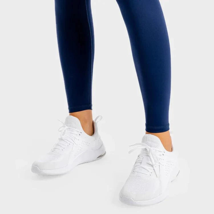 Leggings-konur-leggings-uppháar-í-mittið-íþróttaföt-íþróttafatnaður-æfingaföt-æfingafatnaður-ræktarföt-Bláar-Core-Agile-leggins