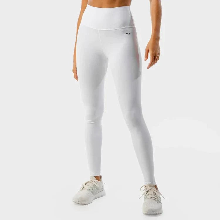 Leggings-konur-leggings-uppháar-í-mittið-íþróttaföt-íþróttafatnaður-æfingaföt-æfingafatnaður-ræktarföt-hvitar-Core-Agile-leggings