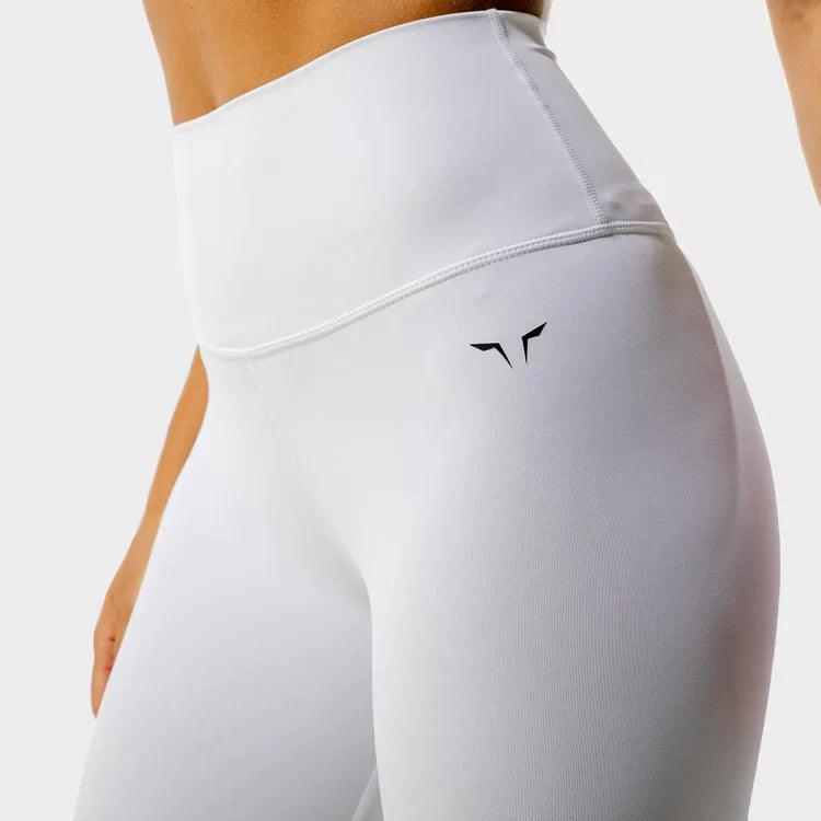 Leggings-konur-leggings-uppháar-í-mittið-íþróttaföt-íþróttafatnaður-æfingaföt-æfingafatnaður-ræktarföt-hvitar-Core-Agile-leggings