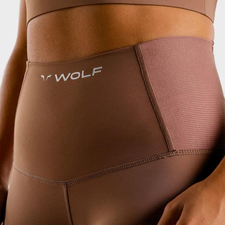 Leggings-konur-leggings-uppháar-í-mittið-íþróttaföt-íþróttafatnaður-æfingaföt-æfingafatnaður-ræktarföt- bleikar - leggings - SQUATWOLF - Ludus.is - íþróttavöruverslun
