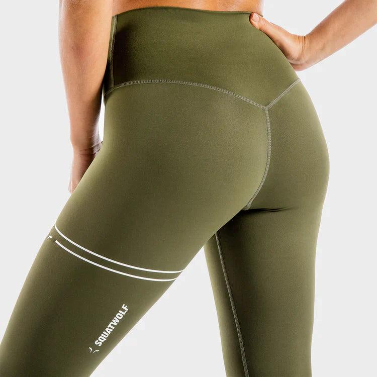 Leggings-konur-leggings-uppháar-í-mittið-íþróttaföt-íþróttafatnaður-æfingaföt-æfingafatnaður-ræktarföt-svartar-Flux-leggings-grænar-world-class-íþróttavöruverslun-Ludus.is