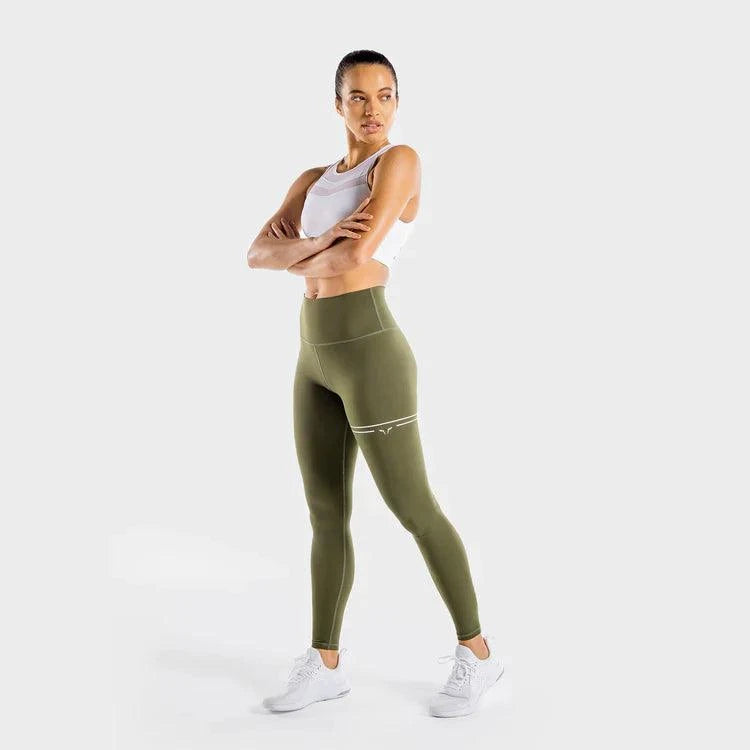 Leggings-konur-leggings-uppháar-í-mittið-íþróttaföt-íþróttafatnaður-æfingaföt-æfingafatnaður-ræktarföt-svartar-Flux-leggings-grænar-world-class-íþróttavöruverslun-Ludus.is