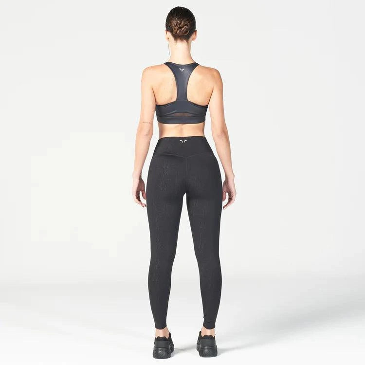 Leggings-konur-leggings-uppháar-í-mittið-íþróttaföt-íþróttafatnaður-æfingaföt-æfingafatnaður-ræktarföt-svartar-Core-Agile-Reimagnied - leggings