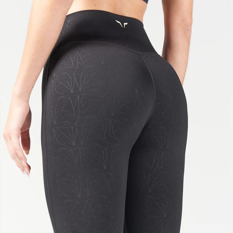 Leggings-konur-leggings-uppháar-í-mittið-íþróttaföt-íþróttafatnaður-æfingaföt-æfingafatnaður-ræktarföt-svartar-Core-Agile-Reimagnied - leggings