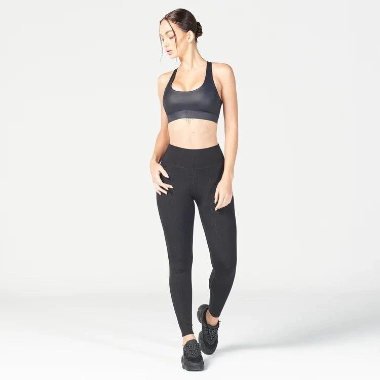 Leggings-konur-leggings-uppháar-í-mittið-íþróttaföt-íþróttafatnaður-æfingaföt-æfingafatnaður-ræktarföt-svartar-Core-Agile-Reimagnied - leggings