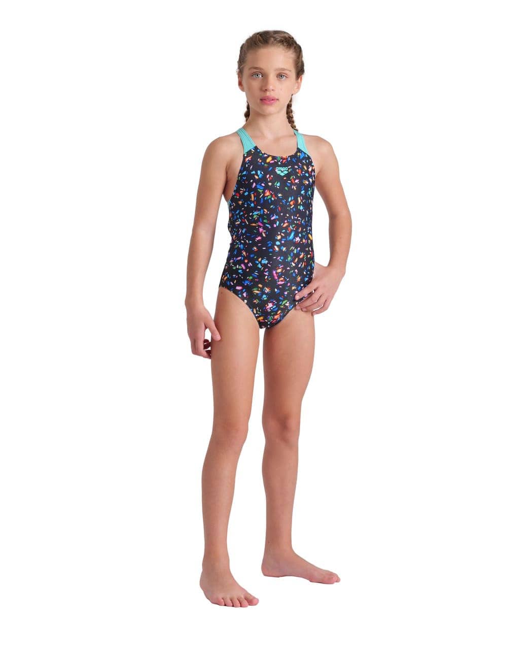 sundbolir-barna-sundbolur-börn-sundföt-sundfatnaður-Arena-stelpur-stúlkur-svartur-sundfataverslun-Confetti-íþróttavöruverslun-Ludus.is-swimwear-Reykjavík-ísland-Iceland