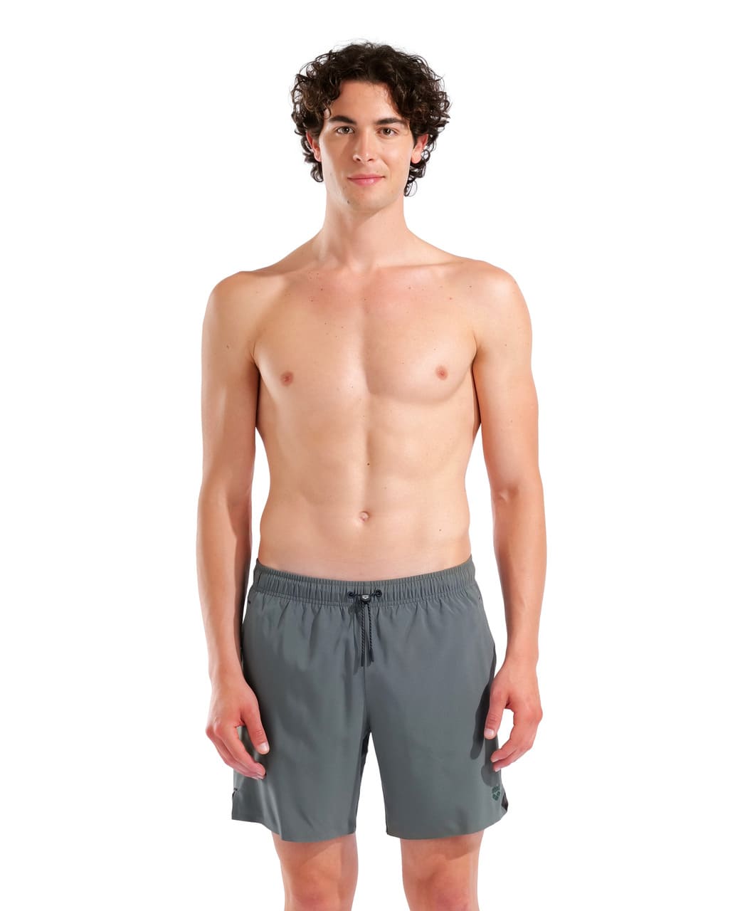 Salvíugrænar Arena Evo II Beach Boxer Solid sundbuxur á herra, framhlið