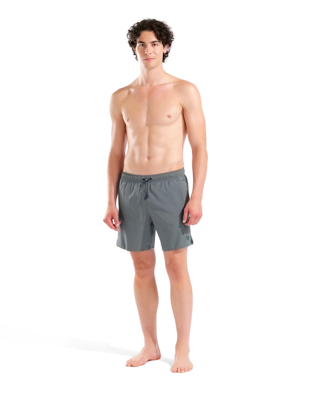 Salvíugrænar Arena Evo II Beach Boxer Solid sundbuxur á herra, heil framhlið