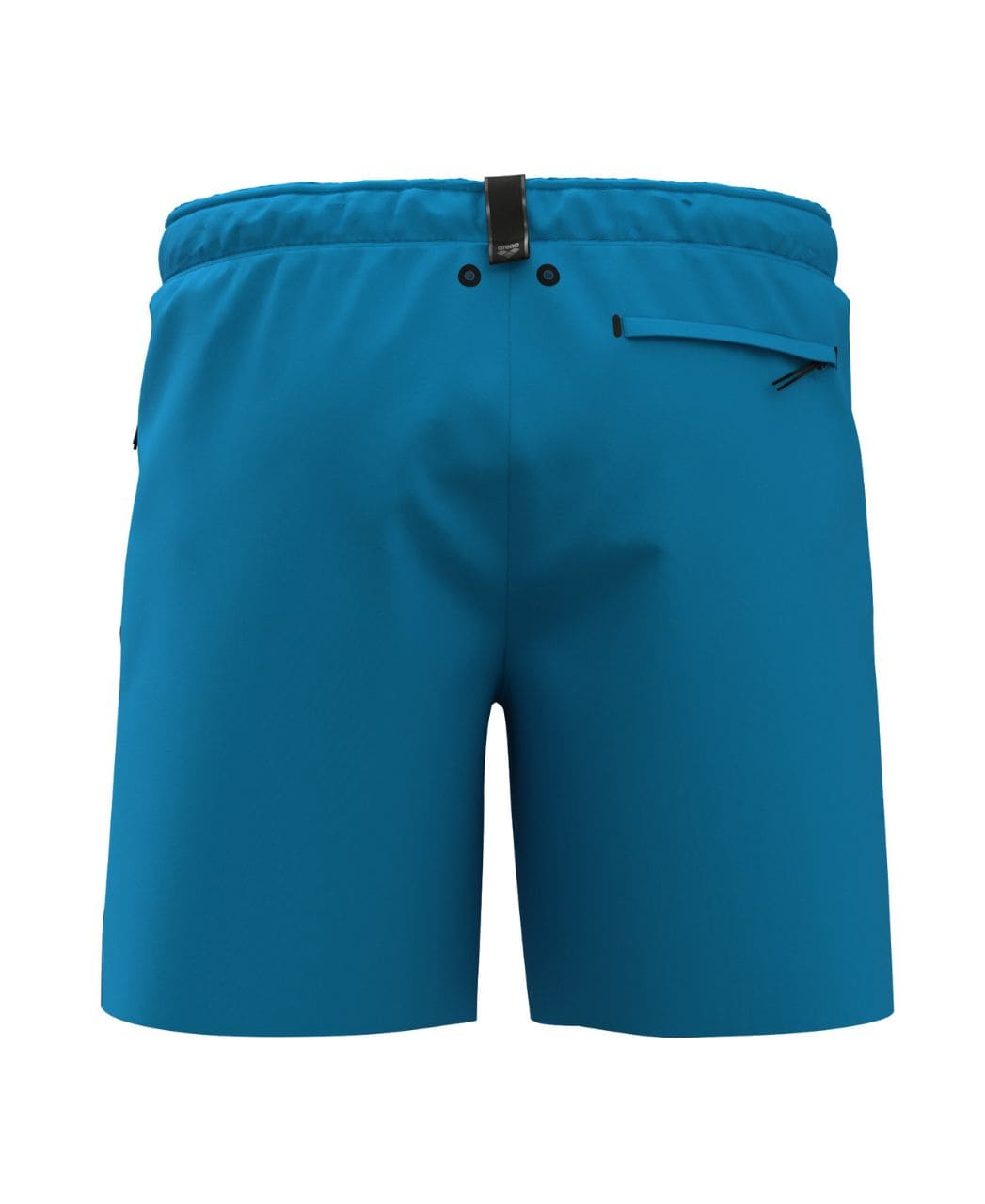 Túrkísbláar Arena Evo Side Zip Pockets Beach Boxer sundbuxur fyrir herra, vörumynd að aftan með renndum rassvasa