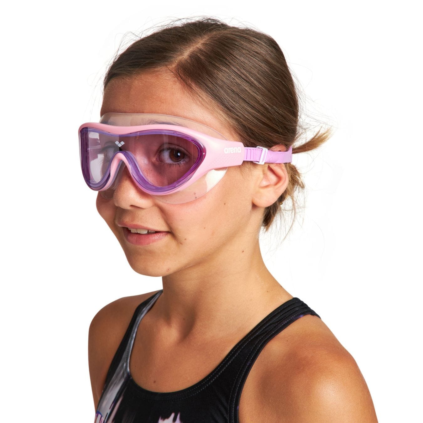 Sundgríma-sundgrímur-börn-sundgleraugu-barna-Arena-sundvörur-Krakkasundgleraugu-bleik-krakkar-stelpur-krakkar-strákar-The-One-Mask-Swimming-gear-equipment