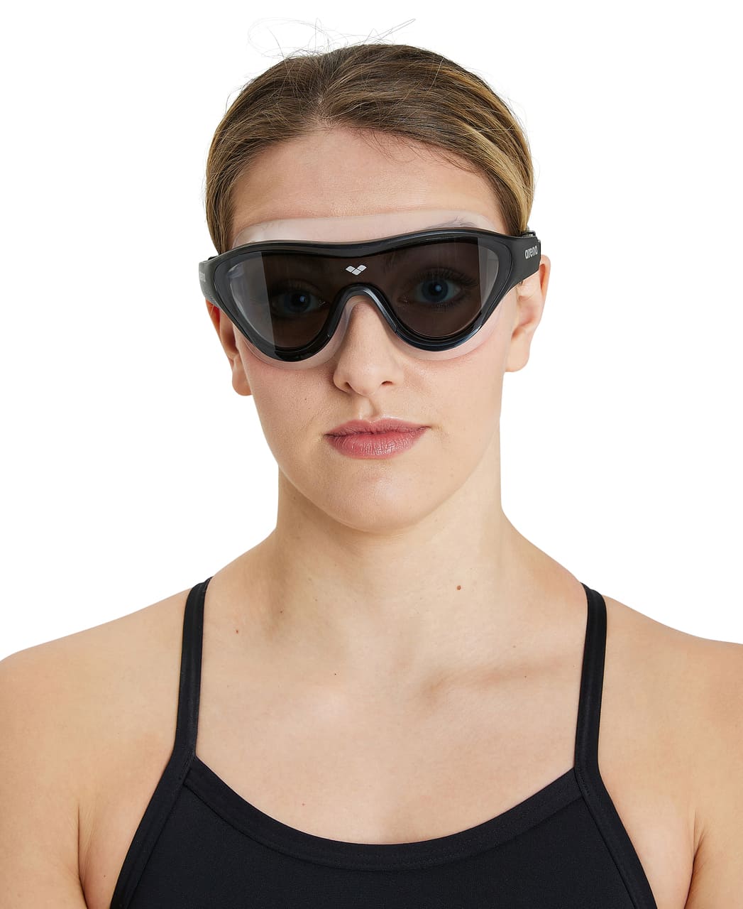sundgríma-sundgrímur-Sundgleraugu-svört-Arena-sundvörur-konur-karlar-unisex-fullorðnir-svört-The-One-Mask-Ludus.is