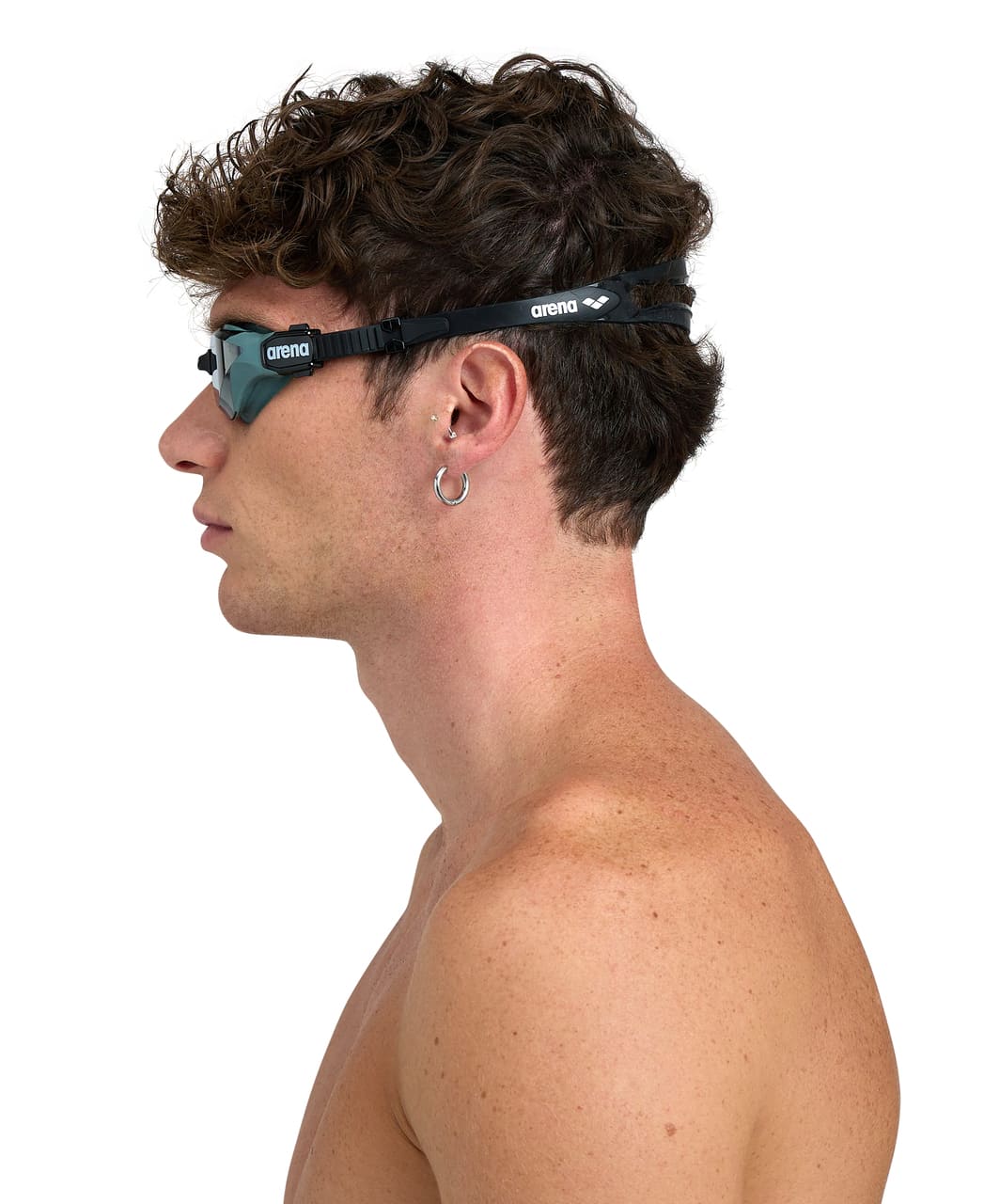 Þríþrautargleraugu-Sundgleraugu-Arena-unisex-konur-karlar-fullorðnir-svört-Cobra-Thriathlon-Swipe-Mirror-Ludus.is