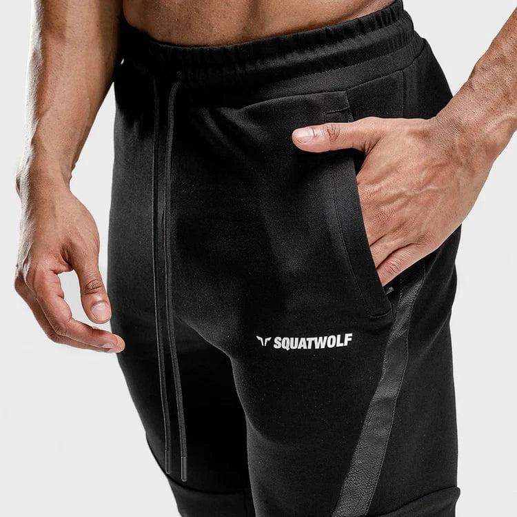 Joggingbuxur - íþróttaföt - karlar - herra -Squatwolf - Warrior joggingbuxur - æfingaföt - íþróttafatnaður - æfingafatnaður #litur-color_black