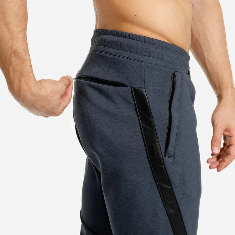 Joggingbuxur - íþróttaföt - karlar - herra -Squatwolf - Warrior joggingbuxur - æfingaföt - íþróttafatnaður - æfingafatnaður - bláar - ræktarföt - ræktarfatnaður #litur-color_navy