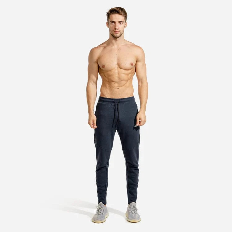Joggingbuxur - íþróttaföt - karlar - herra -Squatwolf - Warrior joggingbuxur - æfingaföt - íþróttafatnaður - æfingafatnaður - bláar - ræktarföt - ræktarfatnaður #litur-color_navy