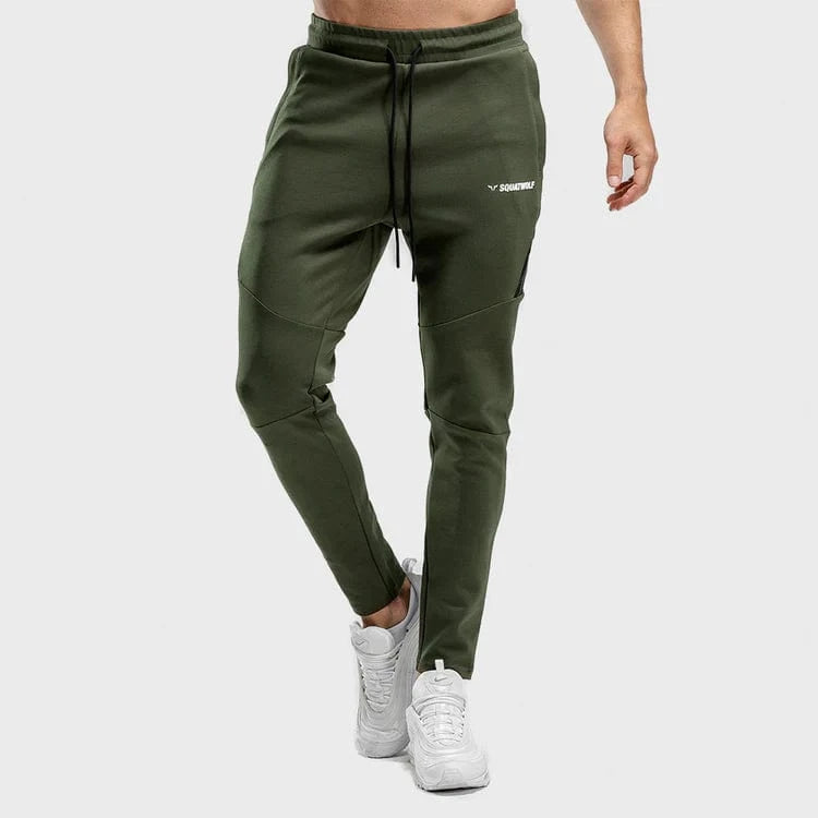 Joggingbuxur - íþróttaföt - karlar - herra -Squatwolf - Warrior joggingbuxur - æfingaföt - íþróttafatnaður - æfingafatnaður - grænar - ræktarföt - ræktarfatnaður #litur-color_olive