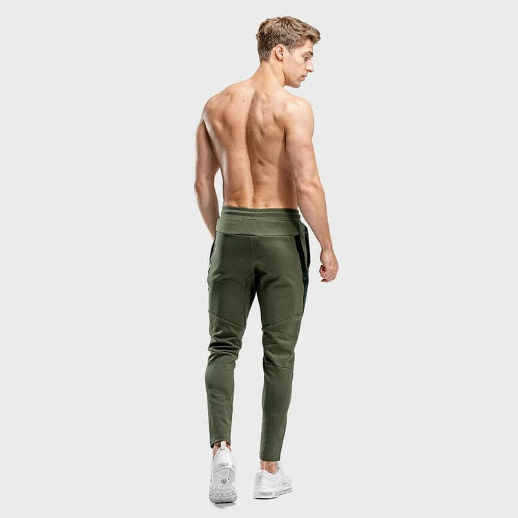Joggingbuxur - íþróttaföt - karlar - herra -Squatwolf - Warrior joggingbuxur - æfingaföt - íþróttafatnaður - æfingafatnaður - grænar - ræktarföt - ræktarfatnaður #litur-color_olive