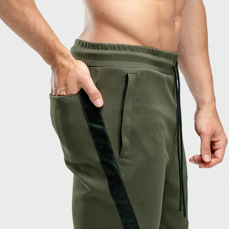 Joggingbuxur - íþróttaföt - karlar - herra -Squatwolf - Warrior joggingbuxur - æfingaföt - íþróttafatnaður - æfingafatnaður - grænar - ræktarföt - ræktarfatnaður #litur-color_olive