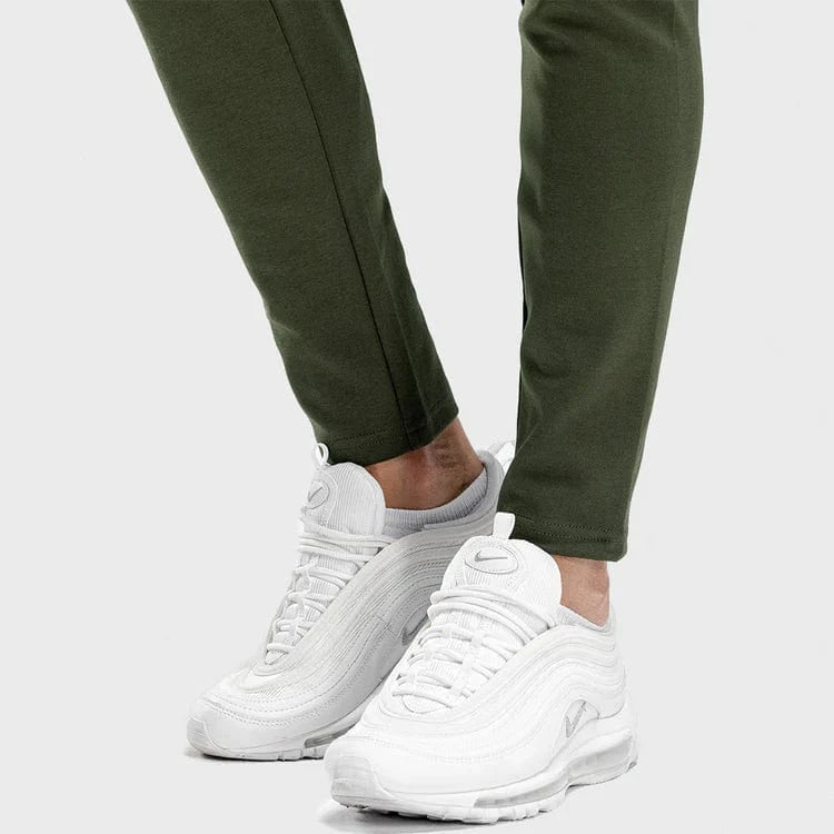 Joggingbuxur - íþróttaföt - karlar - herra -Squatwolf - Warrior joggingbuxur - æfingaföt - íþróttafatnaður - æfingafatnaður - grænar - ræktarföt - ræktarfatnaður #litur-color_olive